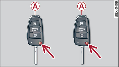 Set of keys (example 2: with convenience key or anti-theft alarm system)